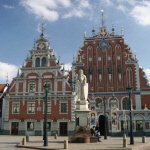 Standbeeld in Riga